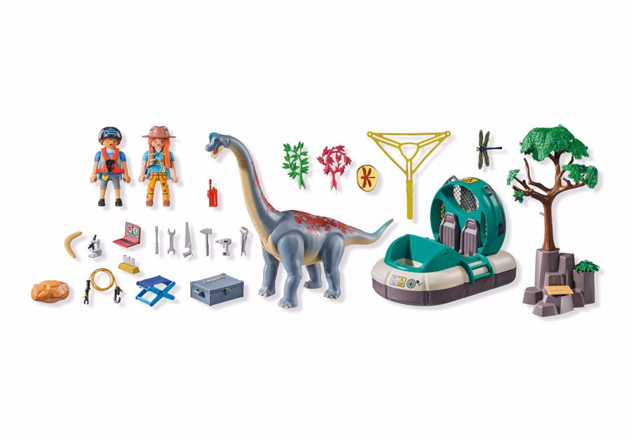 Brachiosaurus con aerodeslizador