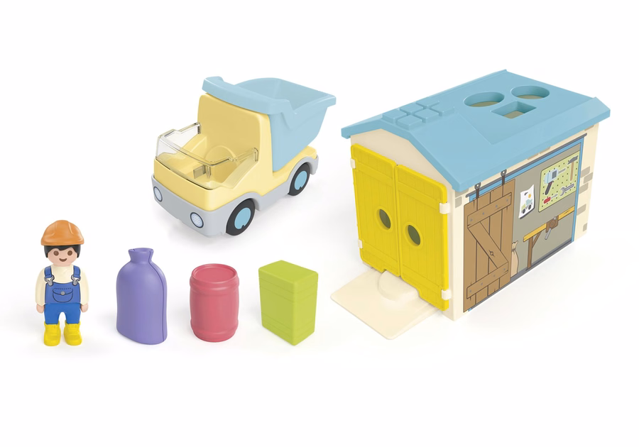 JUNIOR: Camión de construcción con garaje