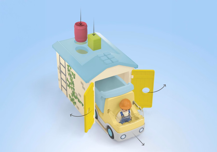 JUNIOR: Camión de construcción con garaje