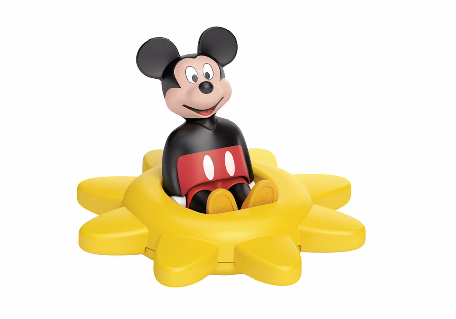 JUNIOR y Disney: Sol giratorio de Mickey Mouse con función de sonajero.