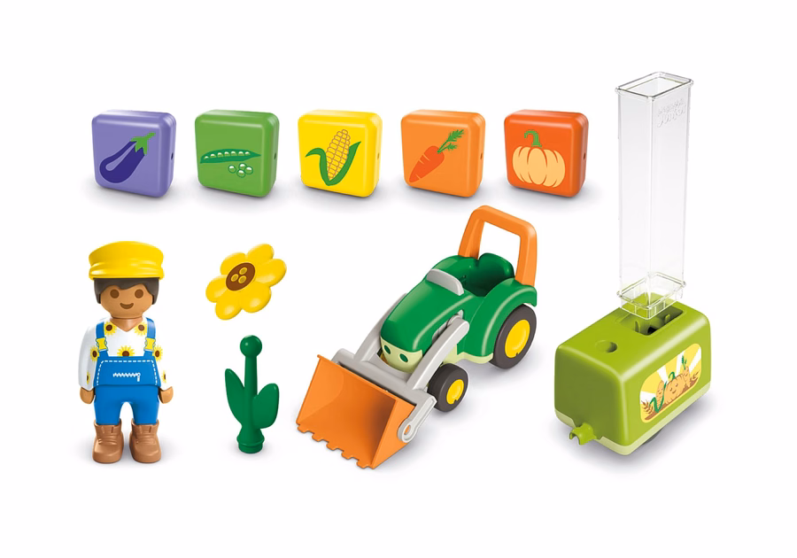 JUNIOR: Tractor con sembradora de carga y descarga