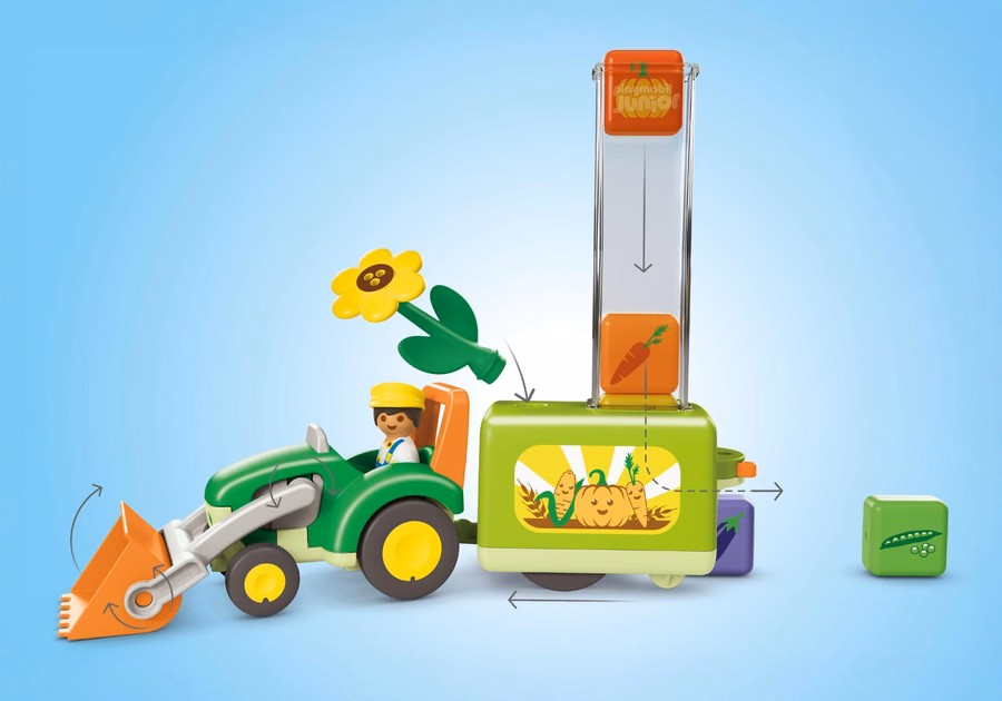 JUNIOR: Tractor con sembradora de carga y descarga