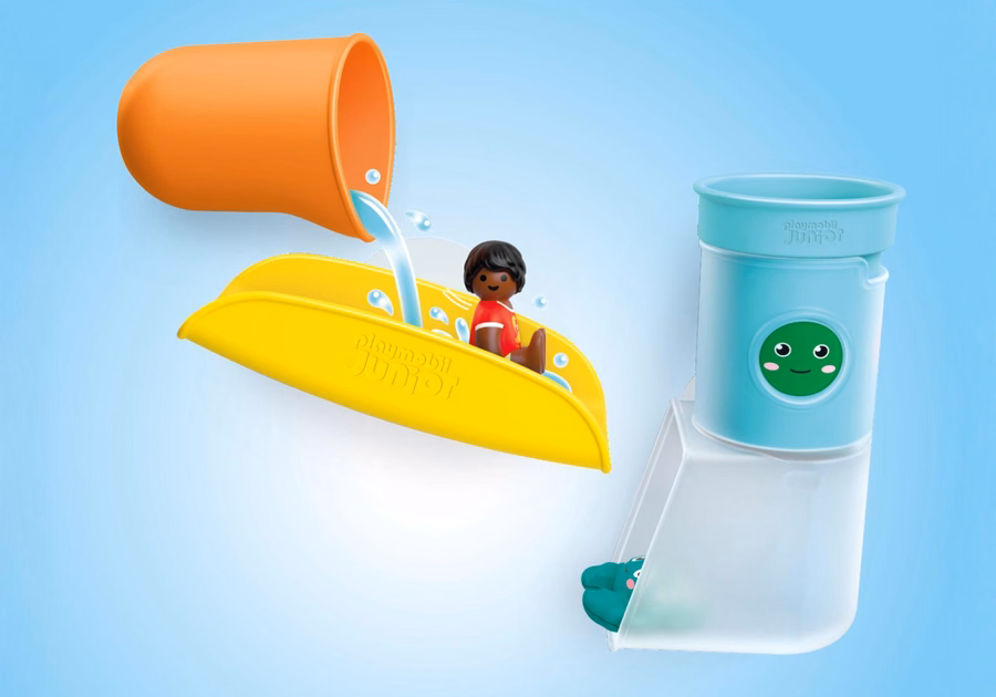 JUNIOR AQUA: Tanque de agua para verter y jugar con tobogán.