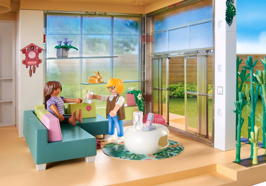 Vivienda con jardín de invierno