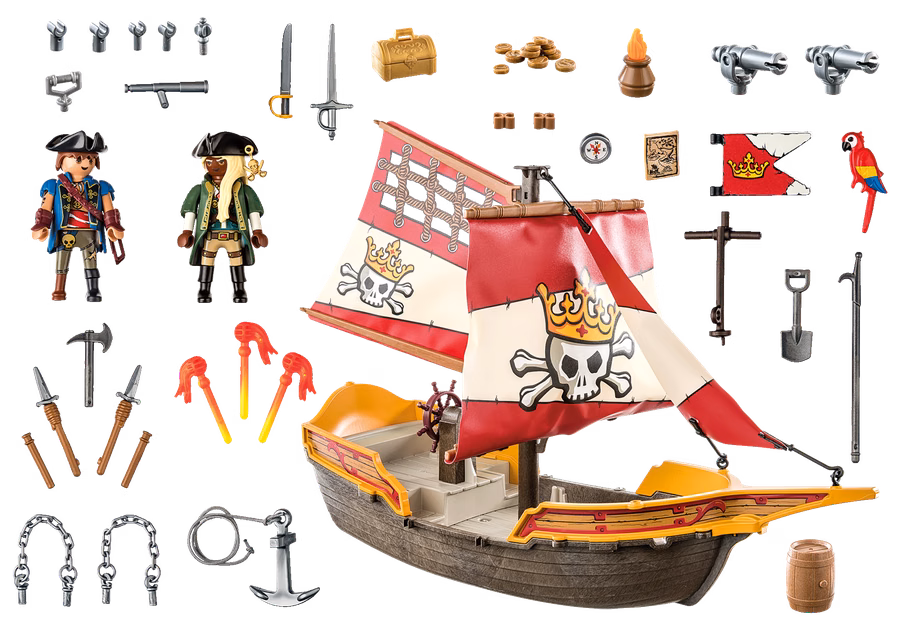 Pequeño barco pirata
