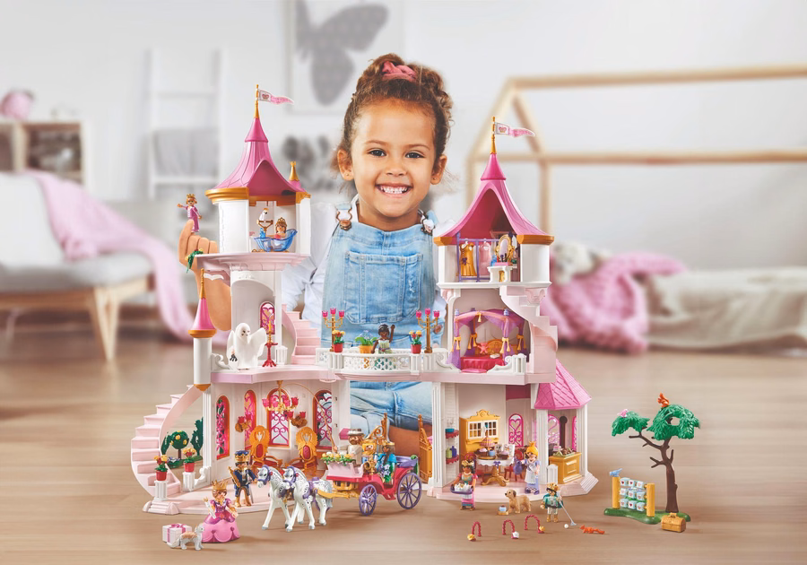 Castillo de princesa XL con pareja real