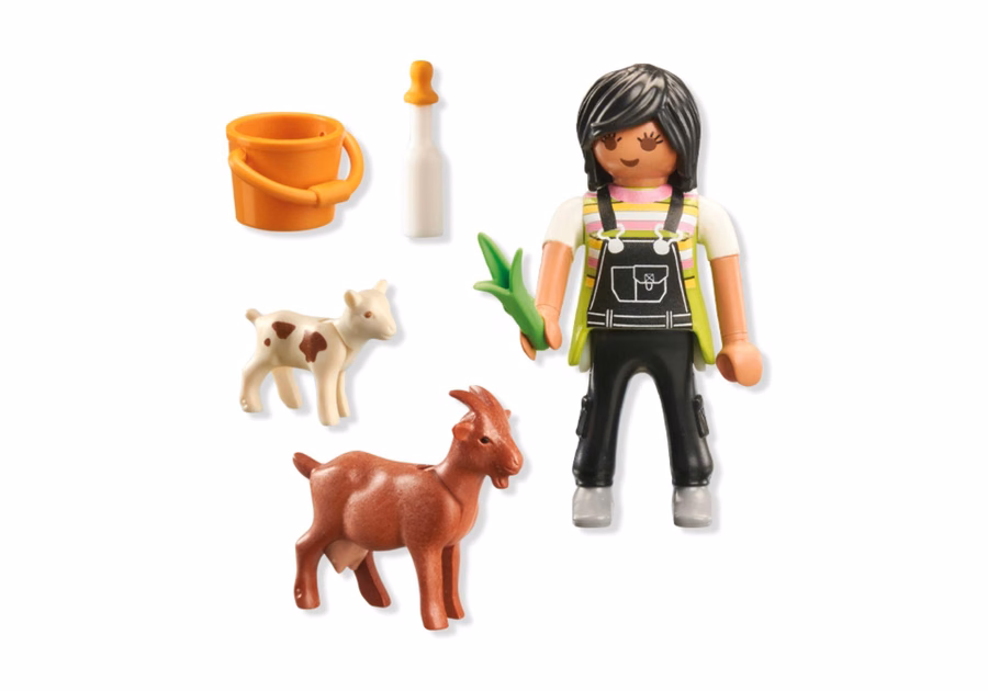 Mujer con cabras