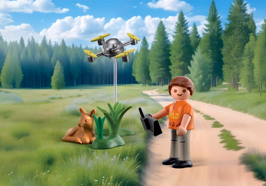 Rescate de un cervatillo con dron